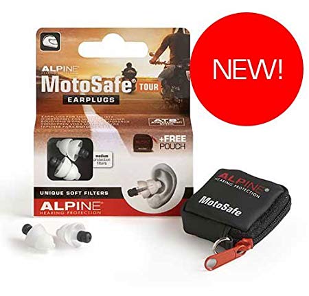 Alpine Hearing Protection Earplugs Motosafe, TOUR. NEW for 2018