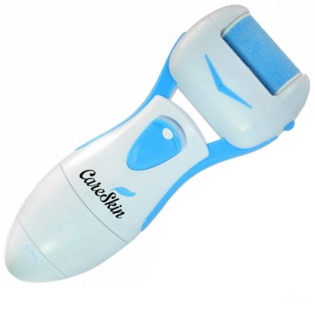 CareSkin Wireless Battery Powered Callus remover Pedicure Foot File Smoother, Includes 2 free rollers Remove dead and Hard skin works in Dry and Wet skin (Batteries not included)