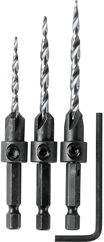 Makita A-99661 3 Pc. Countersink with Drill Bit Set with Hex Wrench