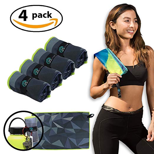 Acteon Premium Gym Towel - Antibacterial Odor Fighting and Ultra Compact Great for Running Sports Yoga Camping Hiking Camping