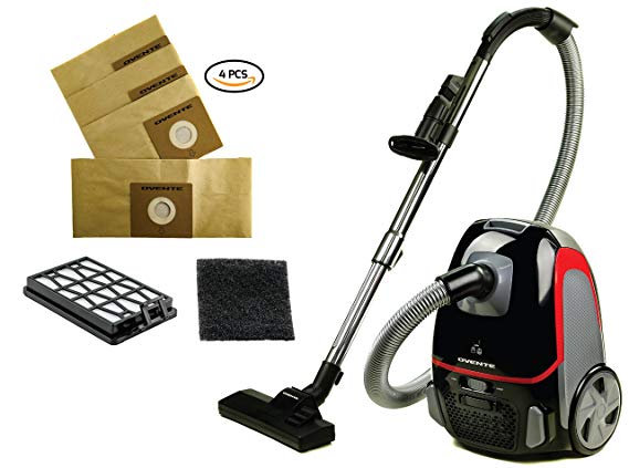 Ovente ST1600 Series (Black Bundle) Household-Canister-vacuums,