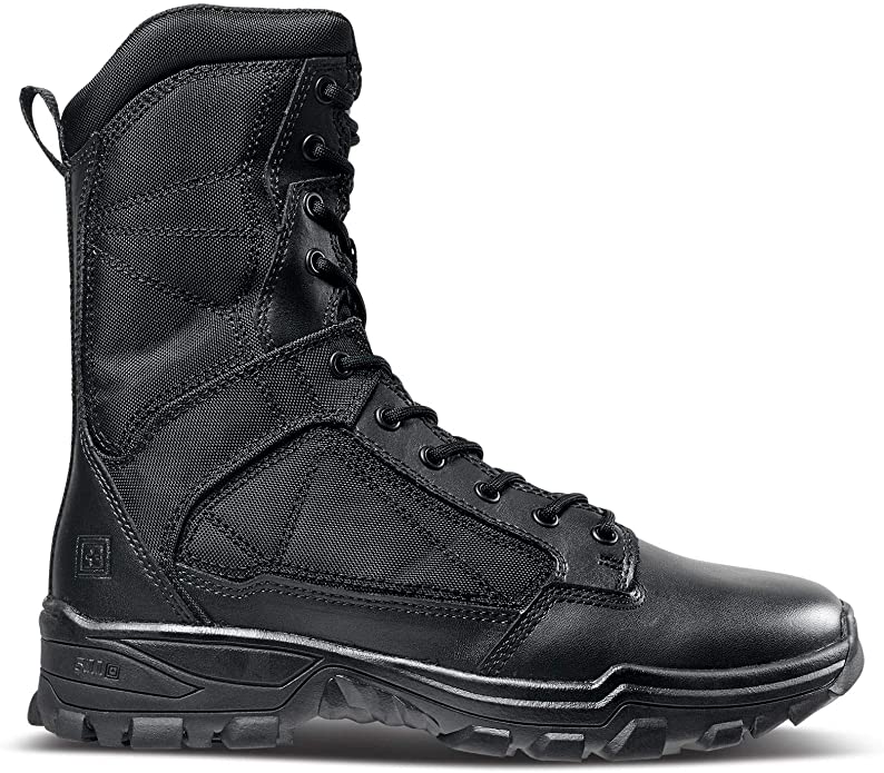 5.11 Tactical Men's Fast-Tac 8-Inch Leather Waterproof Combat Military Boots, Style 12387
