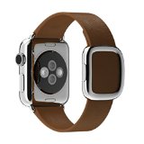 HappyCell Apple Watch BandOriginal Modern Buckle Genuine Leather Band Strap Replacement for Apple Watch iwatch 38MM-Brown