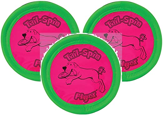 Booda 3 Pack Tail-Spin Flyer Dog Toys, 10-Inch (Оnе Расk)
