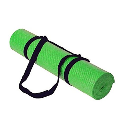 Kabalo - GREEN 183cm long x 61cm wide - Non-Slip Yoga Mat with carry strap, also for Exercise / Gym / Camping, etc