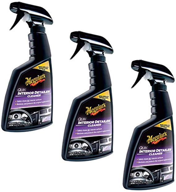 MEGUIAR'S G13616SP Quik Interior Detailer Cleaner, 16 Fluid Ounces - 3 Pack