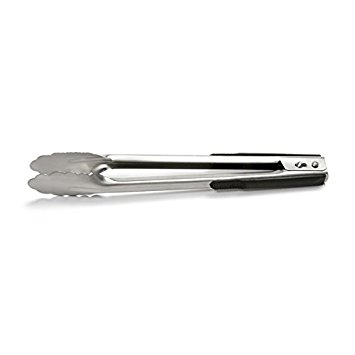 Norpro 1966 Grip-EZ Stainless Steel Locking Tongs, 12-Inch, Silver