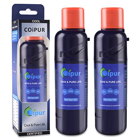 Coipur W10413645A W10238154 whirlpool Refrigerator Water Filter fit for Whirlpool p6rfwb2 PUR FILTER 2,EDR2RXD2， WQA Certified-2 Pack（blue） (Blue, 2) new (blue, 2)