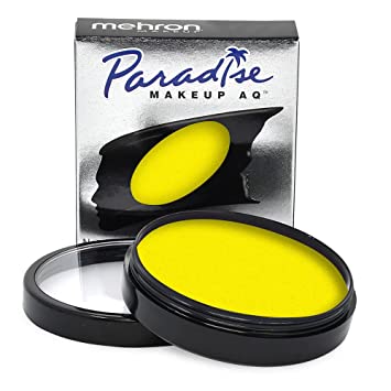 Mehron Makeup Paradise Makeup AQ Face & Body Paint (1.4 oz) (Stardust – Neon Yellow/Yellow UV)