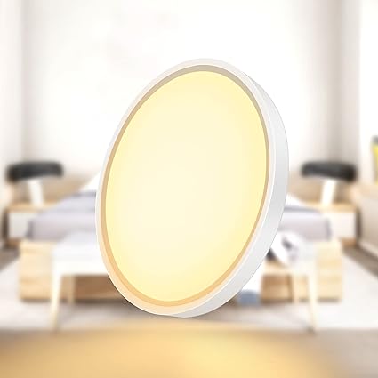 inShareplus LED Flush Mount Ceiling Light Fixture, 1500ML 2800k Warm White 7inch Flat Modern Ceiling Lighting,12W(120W Equiv), Ceiling Lamp Used in Bedroom, Bathroom, Kitchen, Corridor