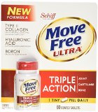 Schiff Move Free Ultra Type II Collagen Hyaluronic Acid Boron Tripe Action Tablets 60 ct