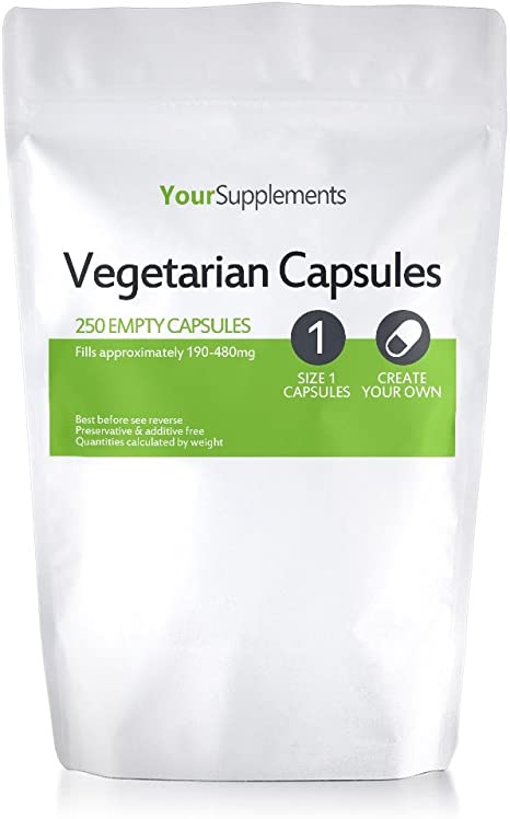 Your Supplements - Size 1 Empty Vegetarian Capsules - Pack of 250