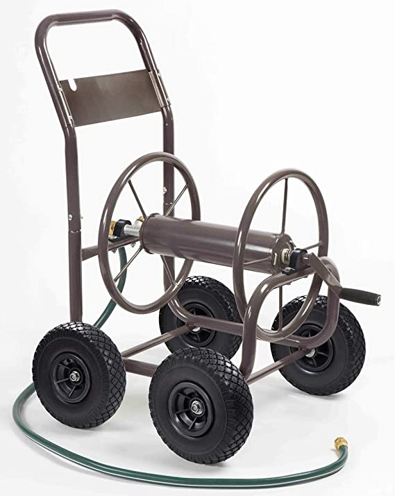 Liberty Garden Products 840-1 Four Wheel Hose Cart, Bronze