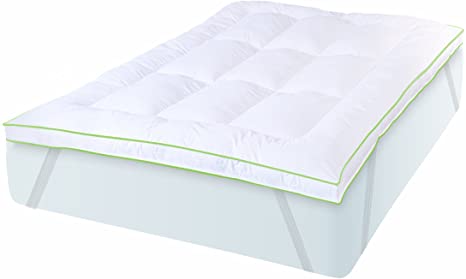 SensorPEDIC Memory Loft Deluxe 3-Inch Memory Foam/Fiber Bed Mattress Topper, Twin Extra Long, White
