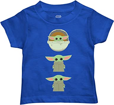 STAR WARS The Mandalorian Little Boys' Toddler The Child Poses Baby Yoda Tee