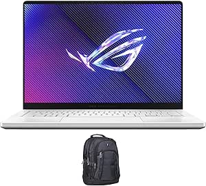 ASUS ROG Zephyrus G14 Gaming Laptop (AMD Ryzen 9 8945HS 8-Core, 14.0" 120 Hz 2.8K (2880x1800), GeForce RTX 4070, 32GB LPDDR5X 6400MHz RAM, 1TB SSD, Backlit KB, Wifi, Win 11 Home) with Premium Backpack