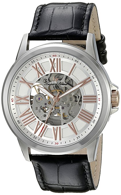 Lucien Piccard Men's LP-12683A-02S-RA Calypso Analog Display Automatic Self Wind Black Watch