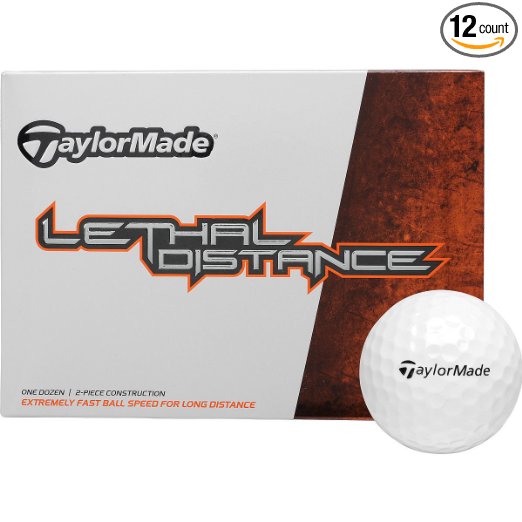 TaylorMade White Lethal Distance Golf Ball (One Dozen)