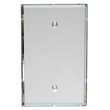 GlassAlike Blank Acrylic Mirror Switch Plate with Screw Holes