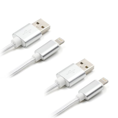 SUMDY lightning cable 1.5 Meters, 2Pack (silver)