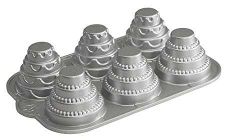 Nordic Ware Platinum Celebration Tiered Cakelet Pan