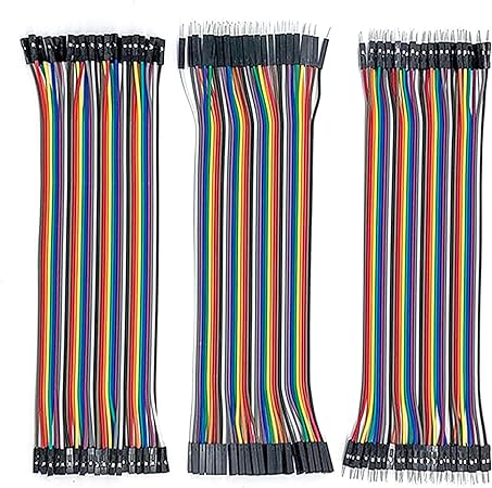 120 Pin Dupont Jumper Wires, 20cm wire length (40Pin Male to Female, 40Pin Male to Male, 40 Pin Female to Female), with Arduino and Raspberry Pi projects