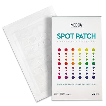 Acne Cover Patch - (40 Count) Pimple & Zit Blemish Treatment- Hydrocolloid Bandage, Tea Tree, CICA & Calendula Oil, Invisible Spot Patches Conceal Absorb, Protect & Soothe Acne, Breakouts & Blackheads