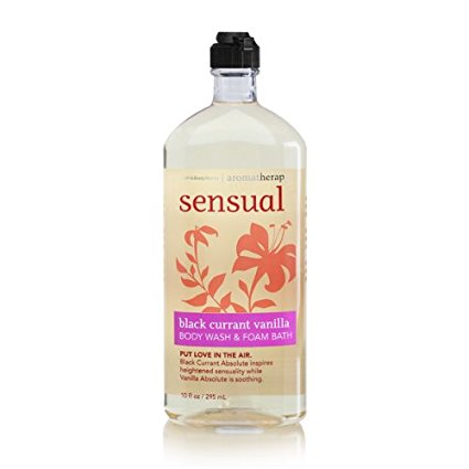 Bath Body Works Aromatherapy Sensual Black Currant Vanilla 10 oz Body Wash Foam Bath