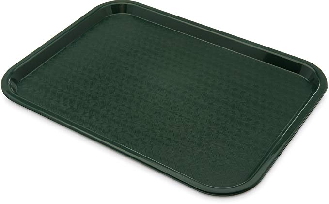 Carlisle CT121608 Café Standard Cafeteria / Fast Food Tray, 12" x 16", Forest Green