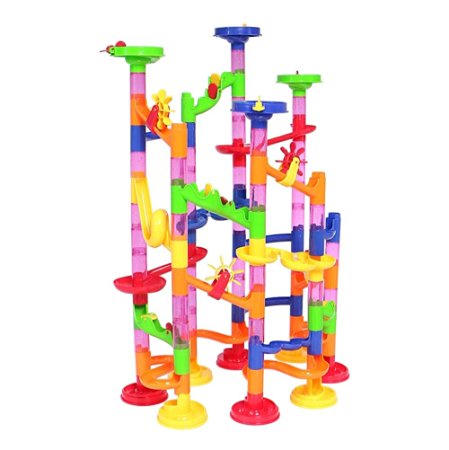 Peradix Marble Run Coaster Set - 105 Piece - Learning Railway Construction DIY Constructing Maze Toy for All Family