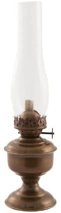 Vermont Lanterns – Small Brass Pico Table Oil Lamp (11", Antique Brass)