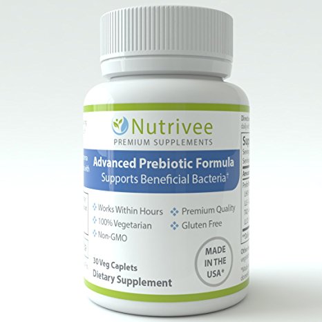 Nutrivee Advanced Prebiotic - Supports Beneficial Bacteria - Works Within Hours - 30 ct.