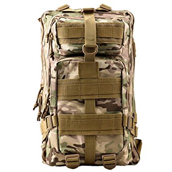 Military Tactical Rucksack, TOPQSC Waterproof 600D Oxford fabric Outdoor Tactical Bag Shoulder Expandable Hunting Tactical Daypack & Sport Casual Backpack for Camping Trekking Travel Hunting
