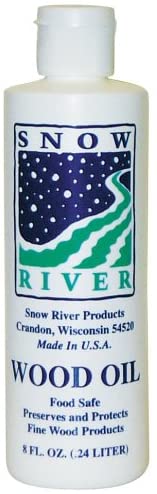 Snow River USA Wood Oil for all wood type cutting boards, 8 oz