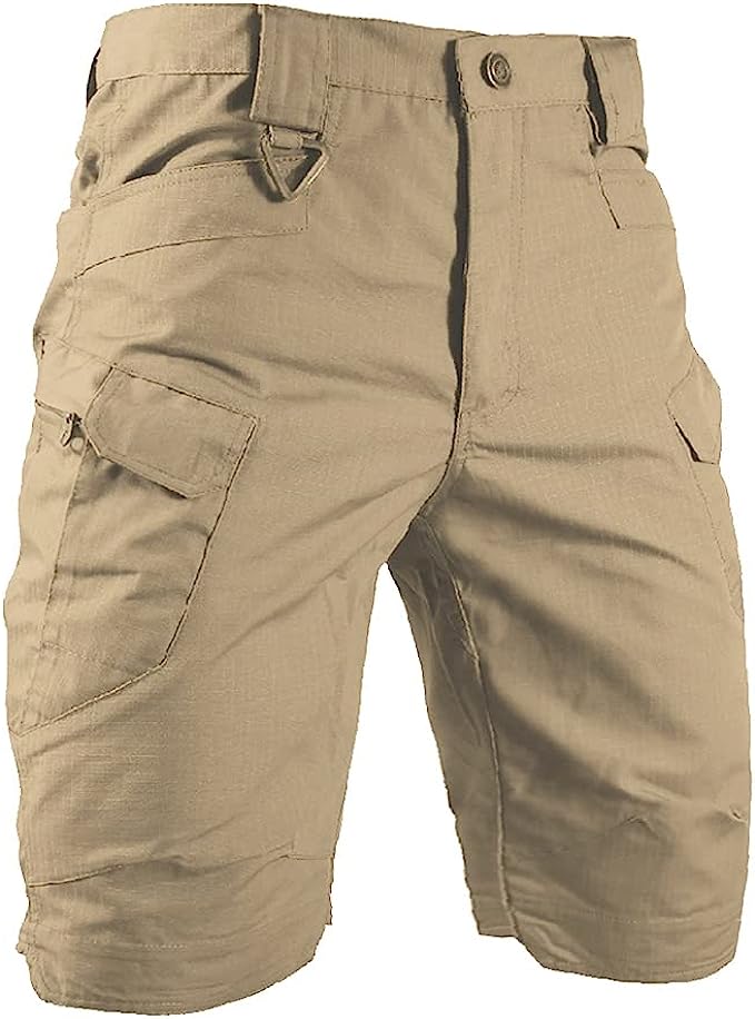 HYCOPROT Men's Tactical Cargo Shorts Waterproof Lightweight Work Short Quick Dry Military Multi Pockets Ripstop for Hiking