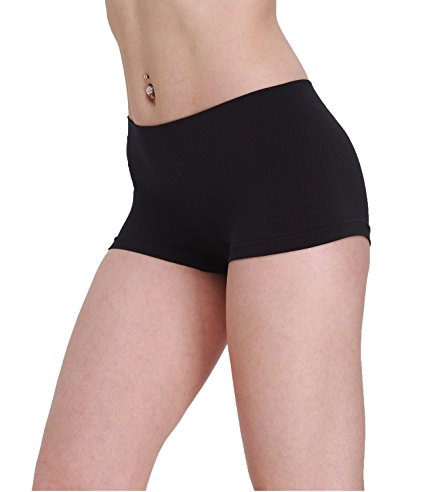 MISSALOE Women's Low-Rise Seamless Stretch Soft Boy shorts Panties (Pack of 6)