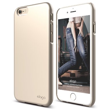 iPhone 6S Case, elago® [Slim Fit 2][Soft Feel Champagne Gold] - [Light][Minimalistic][True Fit] - for iPhone 6/6S