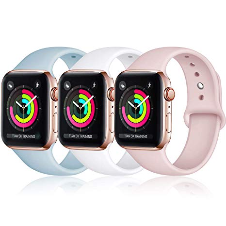 Rabini Compatible with Apple Watch Band 44mm 42mm for Women, Replacement Accessory Sport Band for iWatch Apple Watch Series 4, Series 3, Series 2, Series 1