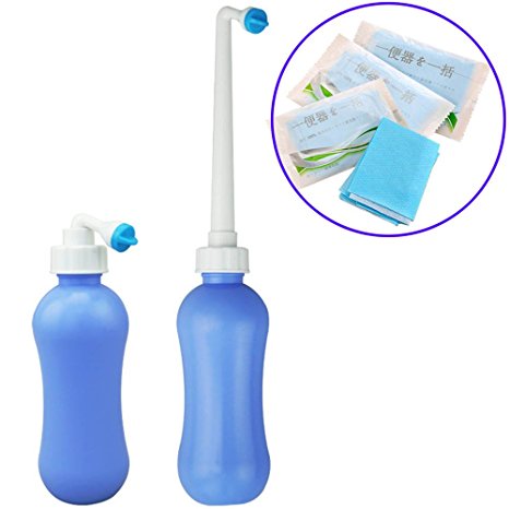 Hibbent Travel Bidet, Handy Portable Bidet Washlet - Sanitary Fresh Water Clean - Perfect Solution for Tour and Journey - 13.5oz(380ml) Blue Color