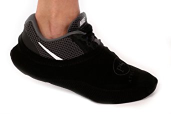 PS Athletic Shoe Covers for Dancing, Socks Over Shoes, Overshoes for Sneakers, Smooth Pivots & Turns,Black,One Size