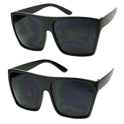 ShadyVEU - Big XL Large Square Trapezoid Shape Oversized Fashion Sunglasses