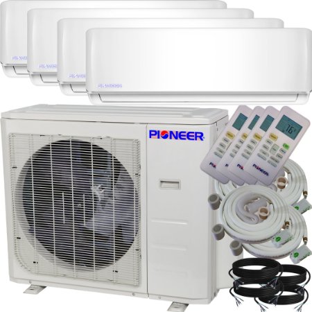Pioneer Air Conditioner WYS040GMHI22M4 Ductless Inverter Four Zone Multi Split System with 4 Indoor Units
