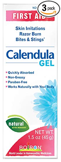 Boiron Calendula Gel, 1.5 Ounce (Pack of 3), Homeopathic Medicine for Skin Irritation and Burns