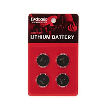 D'Addario CR2032 Lithium Battery, 4-pack