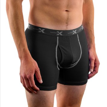 Woolx Basix - Men's Athletic Boxer Briefs - Wicks Sweat - No Smell Boxers!