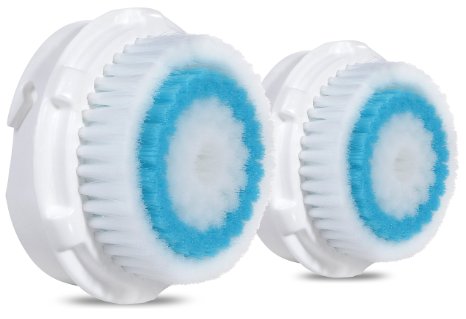 Replacement Facial Cleansing Brush Heads 2-Pack Designed for Deep Pore Cleansing Fits Mia Mia2 Mia3 Aria SMART Profile Alpha Fit Pro Plus and Radiance Cleansing Systems
