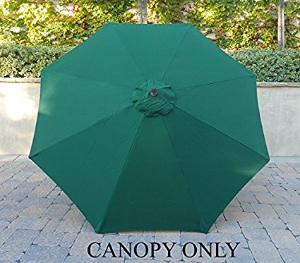 9ft Replacement Canopy 8 ribs in Hunter Green (Canopy only)