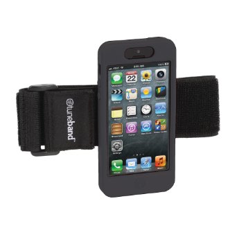 TuneBand for iPhone 5, Premium Sports Armband with Two Straps and Two Screen Protectors (Black)