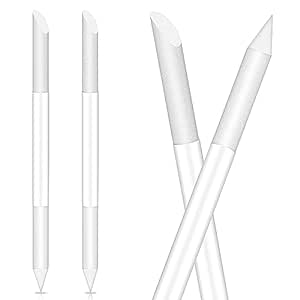 Glass Cuticle Pusher Set of 2 Cuticle Remover Tool Glass Nail Cuticle Trimmer Stick Double Sided Glass Manicure Sticks Angled Cuticle Filing Pusher