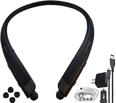 LG HBS-1120 TONE Platinum SE Bluetooth Wireless Stereo Headset- with Car/Wall Charger USB, Ear Gels (Renewed)